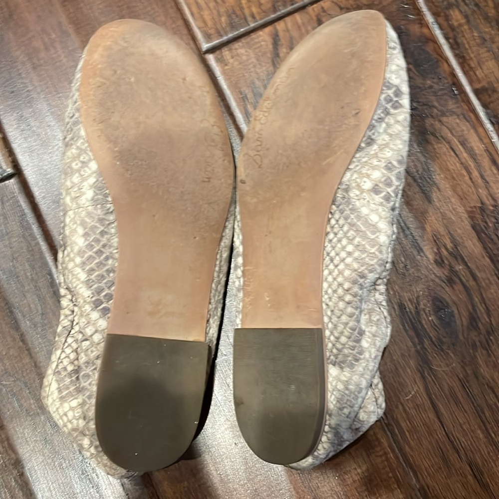 Sam Edelman Beige Snake-Print Ballet Flats - Picture 2 of 2